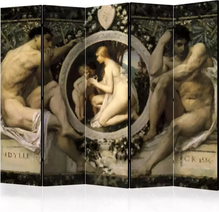 Artgeist Kamerscherm Scheidingswand Vouwscherm Idyll Gustav Klimt II [Room Dividers] 225x172 Vouwscherm