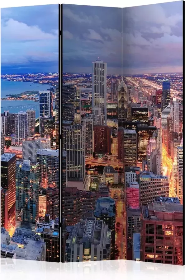 Artgeist Kamerscherm Scheidingswand Vouwscherm Illuminated Chicago [Room Dividers] 135x172 Vouwscherm