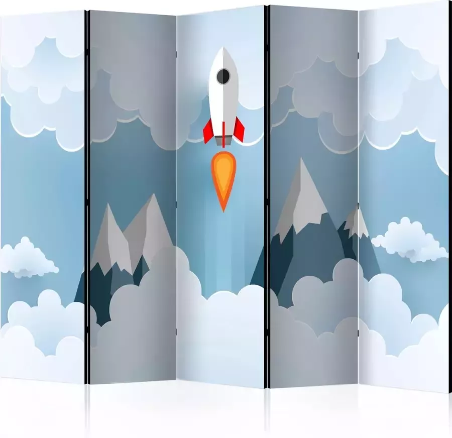 Artgeist Kamerscherm Scheidingswand Vouwscherm Rocket in the Clouds II [Room Dividers] 225x172 Vouwscherm