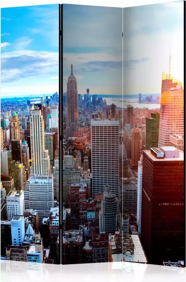 Artgeist Kamerscherm Scheidingswand Vouwscherm Sunrise over Manhattan [Room Dividers] 135x172 Vouwscherm
