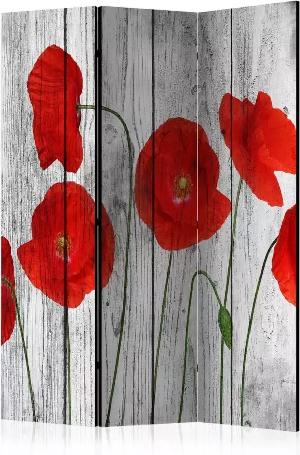Artgeist Kamerscherm Scheidingswand Vouwscherm Tale of Red Poppies [Room Dividers] 135x172 Vouwscherm