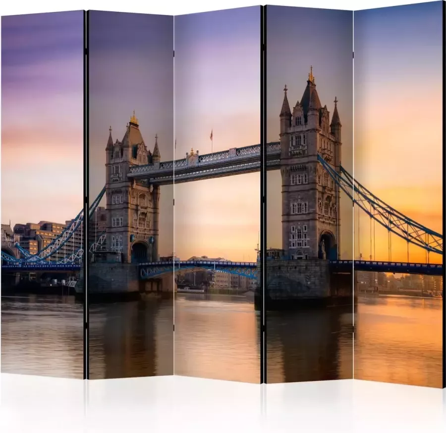 Artgeist Kamerscherm Scheidingswand Vouwscherm Tower Bridge at dawn II [Room Dividers] 225x172 Vouwscherm