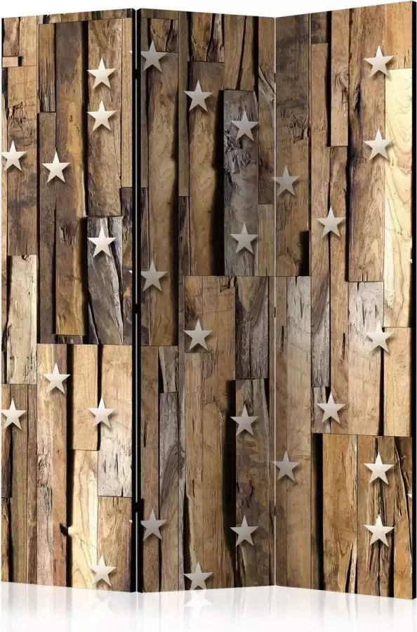 Artgeist Kamerscherm Scheidingswand Vouwscherm Wooden Constellation [Room Dividers] 135x172 Vouwscherm