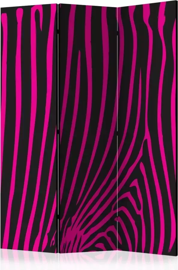 Artgeist Kamerscherm Scheidingswand Vouwscherm Zebra pattern (violet) [Room Dividers] 135x172 Vouwscherm