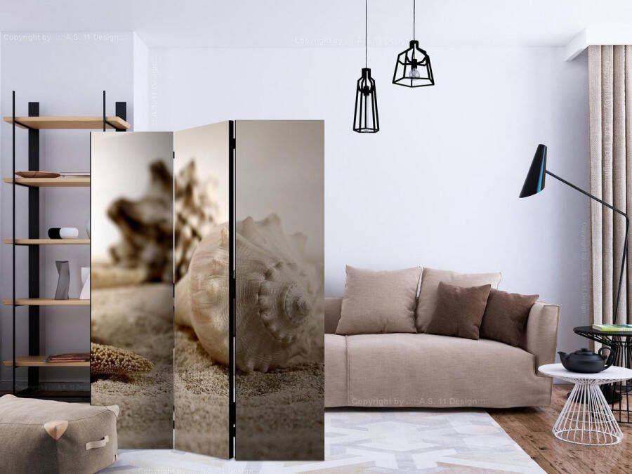 Artgeist Vouwscherm Beach and shell [Room Dividers]