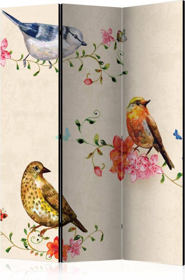Artgeist Vouwscherm Bird Song Kamerscherm 3 Panelen