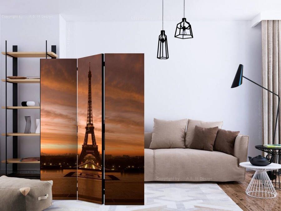 Artgeist Vouwscherm Eiffel tower at dawn [Room Dividers]