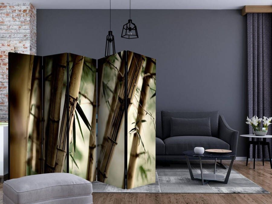 Artgeist Vouwscherm Fog and bamboo forest II [Room Dividers]