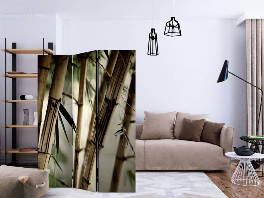 Artgeist Vouwscherm Fog and bamboo forest [Room Dividers]