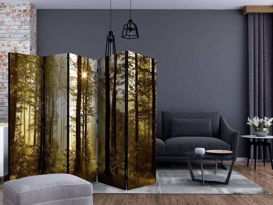 Artgeist Vouwscherm Forest: Morning Sunlight II [Room Dividers]