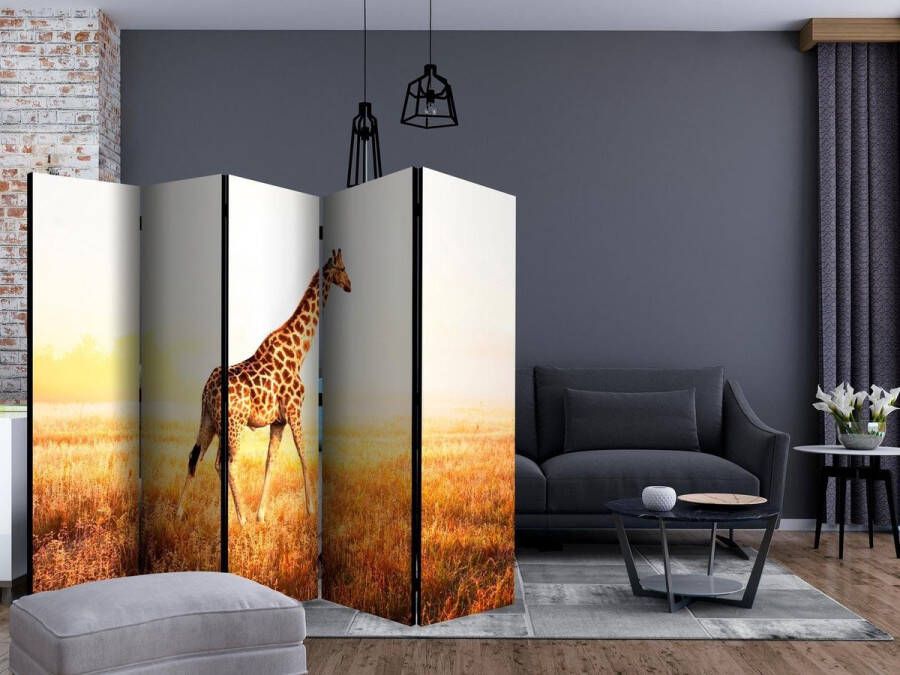 Artgeist Vouwscherm giraffe walk II [Room Dividers]