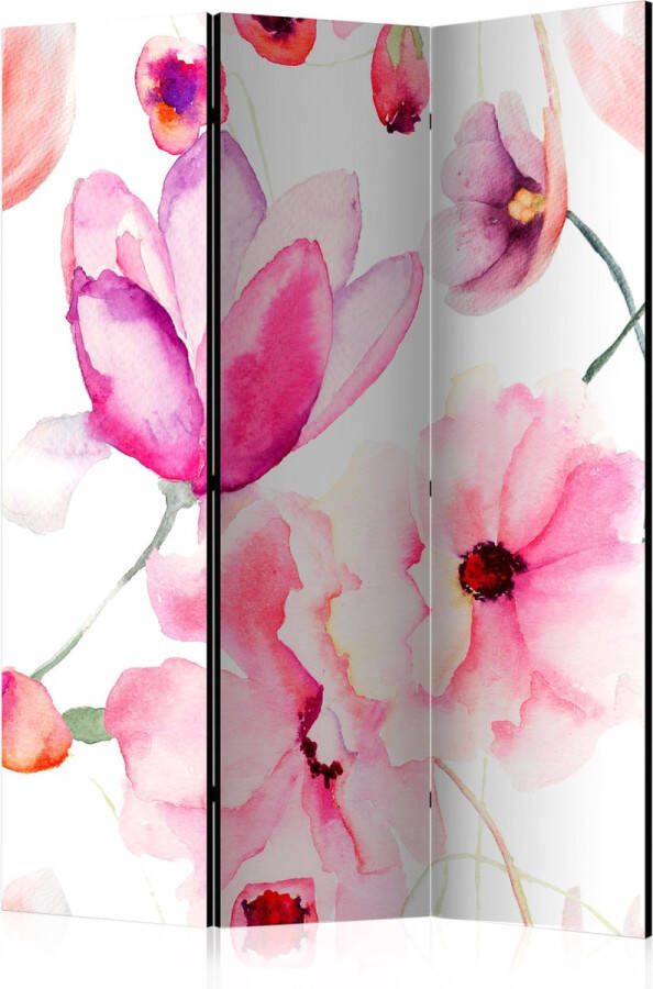 Artgeist Vouwscherm Pink Flowers [Room Dividers]