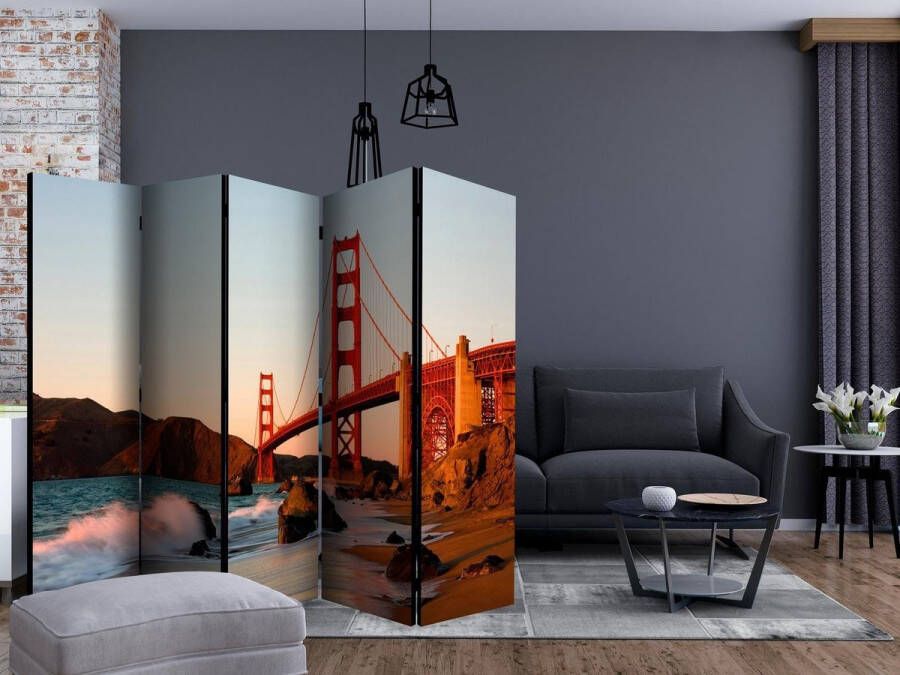 Artgeist Walljar Vouwscherm Golden Gate Bridge sunset San Francisco II [Room Dividers]