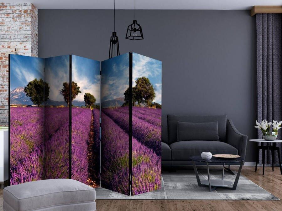 Artgeist Walljar Vouwscherm Lavender field in Provence France II [Room Dividers]