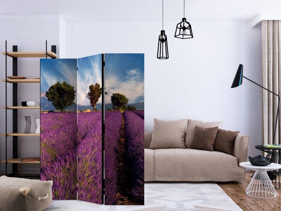 Artgeist Walljar Vouwscherm Lavender field in Provence France [Room Dividers]