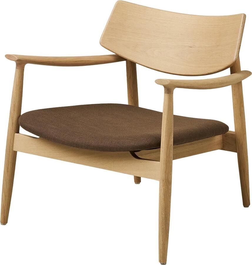 Artichok Otto Fauteuil Met Bruin Zitkussen Eikenhout Relax stoel Lounge Comfortabel Naturel