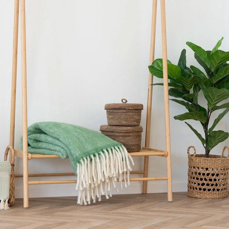 Artichok Petra Rechthoekige Plaid Deken voor Bank Plaid voor Woondecoratie Groen 170 x 130 cm