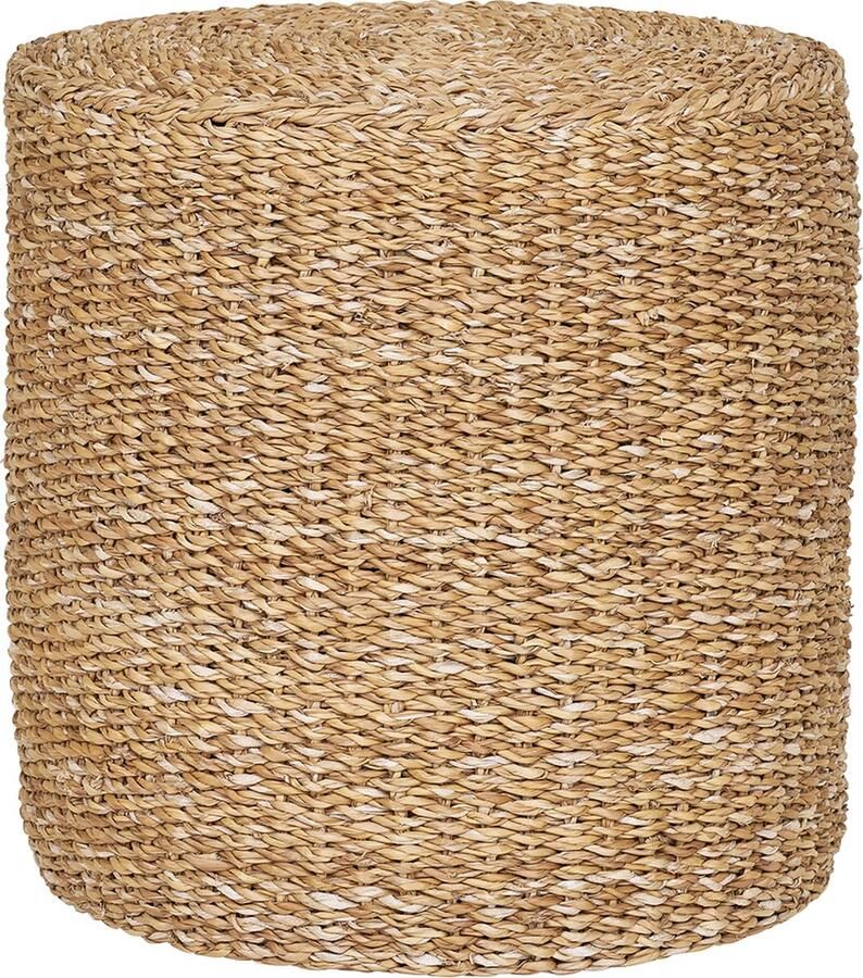 Artichok Ward Poef Naturel Zeegras Gevlochten Scandinavisch Jute Lichtbruin Ø 40 cm
