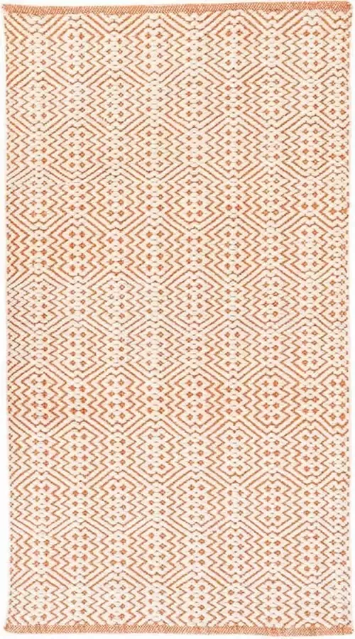 Artichok Cindy vloerkleed koraalrood 150 x 80 cm buitenkleed tapijt binnen en buiten terras tuin