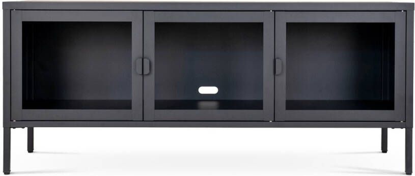 Artichok Ellis metalen tv meubel zwart 130 x 40 cm - Foto 1
