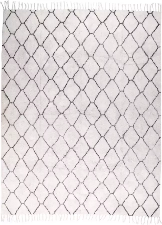 Artichok Jeannet Vloerkleed Gebroken Wit Rechthoekig Laagpolig Scandinavisch Zacht Kleed met Patroon 240 x 180 cm