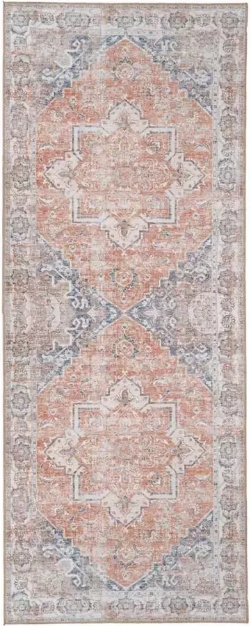 Artichok Valerie Vloerkleed Oranje Vintage Look Gekleurd Kleed Woonkamer en Slaapkamer Boho 200 x 180 cm