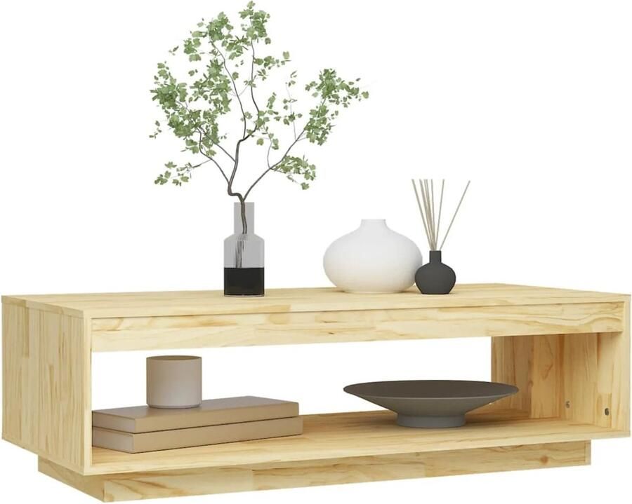 AS store Salontafel Woonkamertafel Salontafel met opbergruimte Bijzettafel Hout Hoogte 34cm