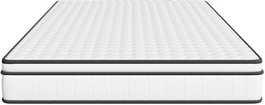 Asaam Store Asaam 140x190Cm Matras -Zakveer 24 Cm- Zakveer Matras Medium -Hardheid 240G- Gebreide Stof Gebogen -Anti-Collision Ontwerp