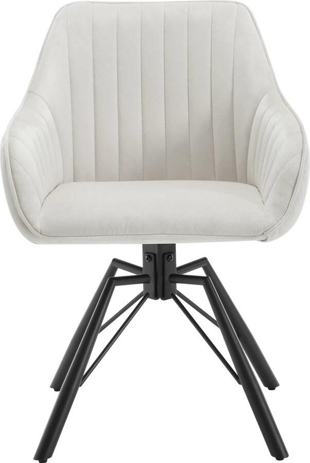 Asaam Store Asaam 2 Stuks set Ergonomische Draaibare Eetkamerstoelen- Fluwelen Woonkamer Vrijetijdsstoel- Gestoffeerde Lounge Keukenstoel -Met Armleuningen -Zwart