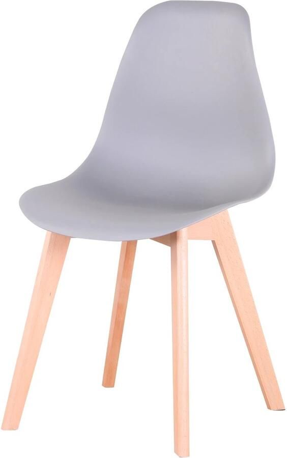 Asaam Store Asaam Set tafel en Stoel- 4 Stoelen & Ronde tafel Massief Houten Poten- Voor Woonkamer-Eeetkamer- Keuken- Kantoor -Tafel diameter 80 com