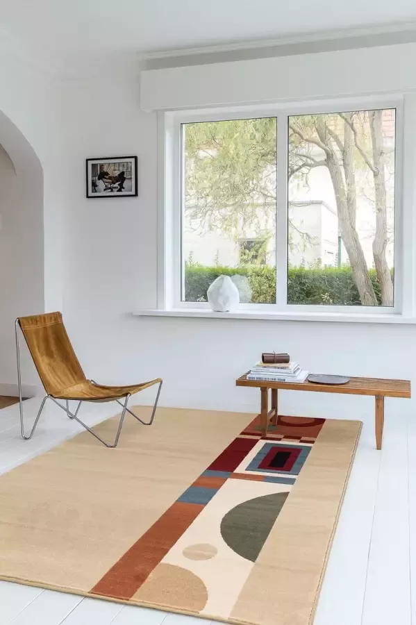 Ashara OSTA – Vloerkleed – Tapijt – geweven – wol – eco – duurzaam – modern vintage Beige 160x240