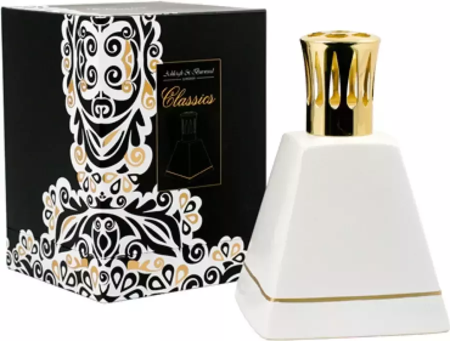 Ashleigh & Burwood Classics Pyrami Geurlamp Geurbrander Wit Goud Aroma Lamp Huisparfum Aroma Brander