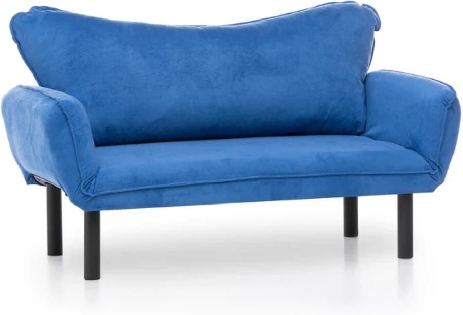 Merkloos Asir bankbed slaapbank Sofa 2-zitplaatsen Blauw 140 x 65 x 70 cm