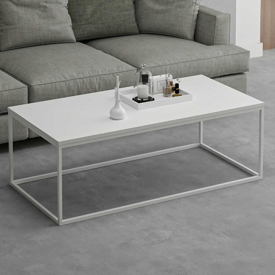 Asir Koffietafel Wit 120 x 60 x 42 cm - Foto 2