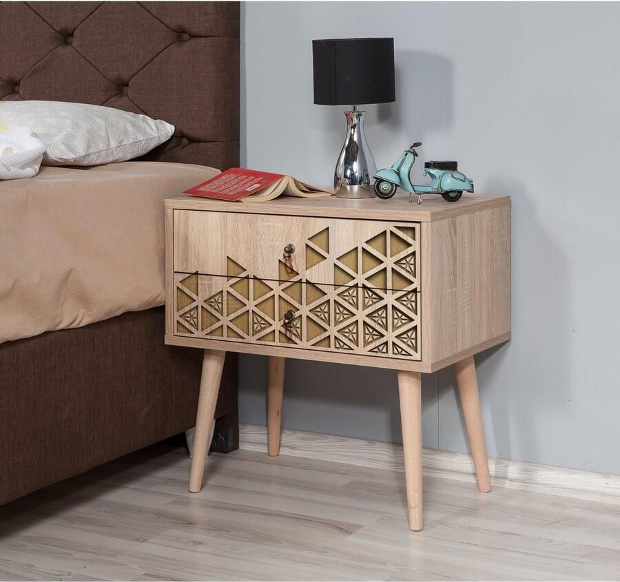 Asir nachtkastje Sonoma eik 60 x 61 x 40 cm