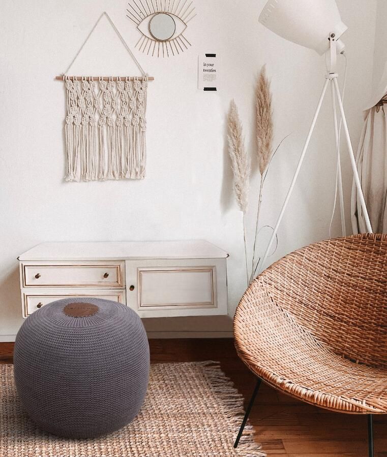 Asir Poef – bruin – 40 x 40 x 45 cm