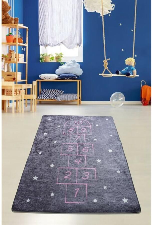 Asir -tapijt (100 x 160). Hopscotch Grijs