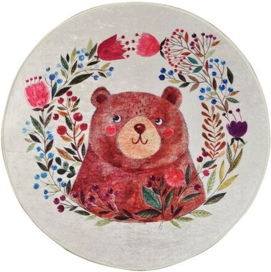 Home24 Kindervloerkleed Bears Garden Top Square