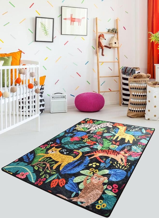 Asir Tapijt (200 x 290) Multicolor Dierentuin