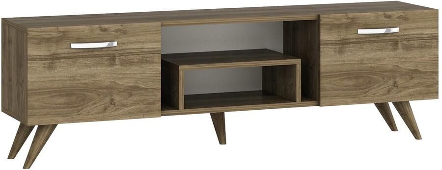 Asir TV-kast televisiemeubel okkernoot 150 x 41 6 x 29 6 cm