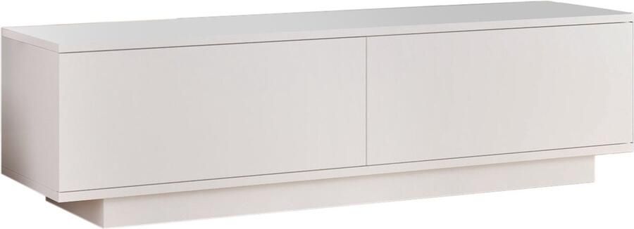 Emob Locelso TV-meubel 100% Gemelamineerd 18mm Dik Wit 140x38cm Woonkamerkasten Wit Melamine Woonkamerkasten Op voorraad