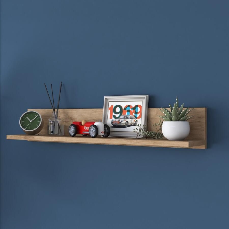 Asir Wandplank Okkernoot 90 x 14 8 x 15 cm