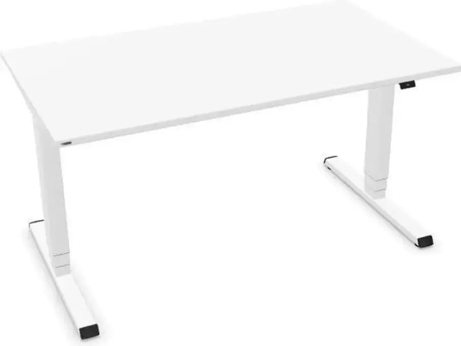 Assmann EASY zit-sta bureau wit 140 x 80 cm