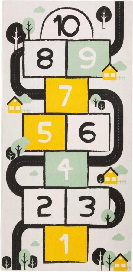 Associated weavers Tapijt Hopscotch Ring Road Tapijten kinderkamer Multicolor Polypropyleen Tapijten kinderkamer Op voorraad