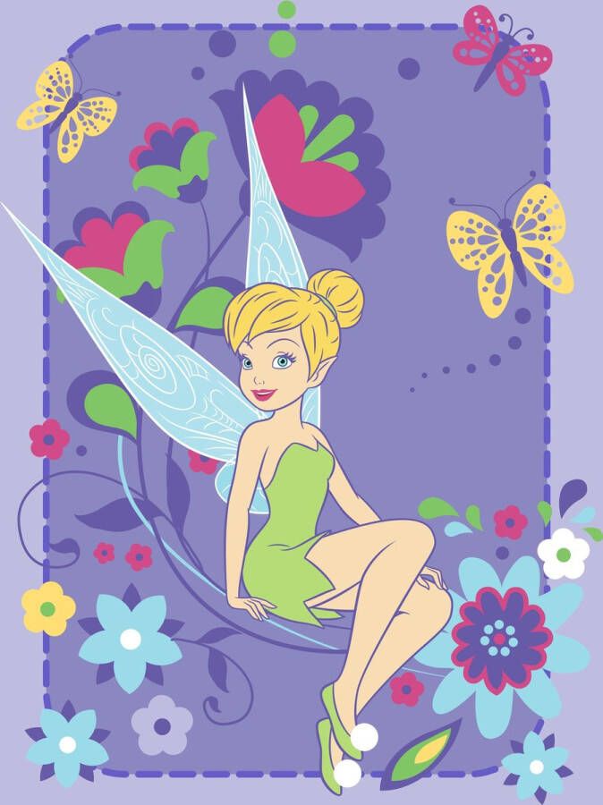 Associated weavers Tapijt Fairies Tink Flowers 95 x 133 cm