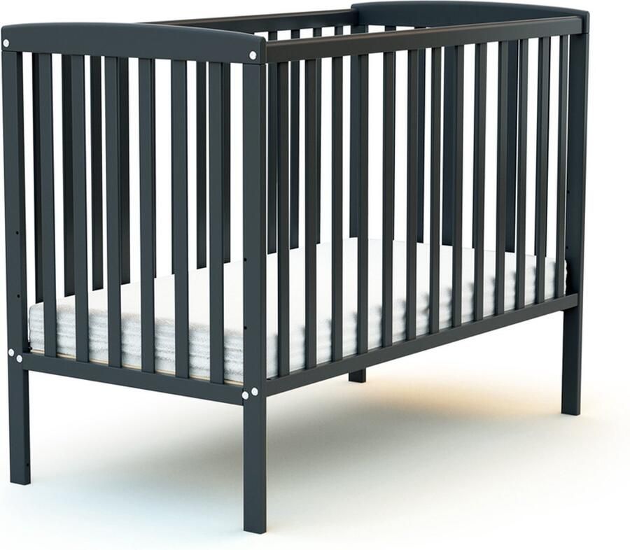 AT4 Kinderbed CONFORT in hout Grafiet Grijs 60 x 120 cm