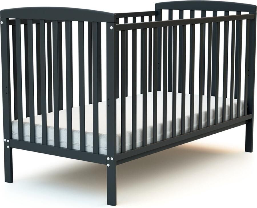 AT4 Kinderbed CONFORT in hout Grafiet Grijs 70 x 140 cm
