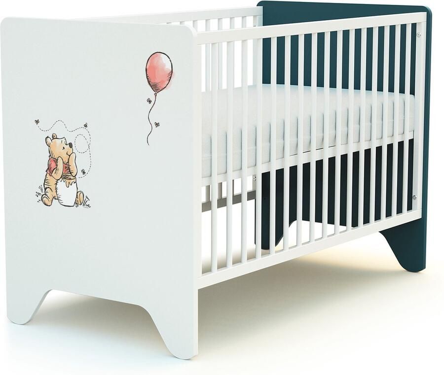 AT4 Kinderbed DISNEY Exploring Winnie in hout Eend Blauw 60 x 120 cm