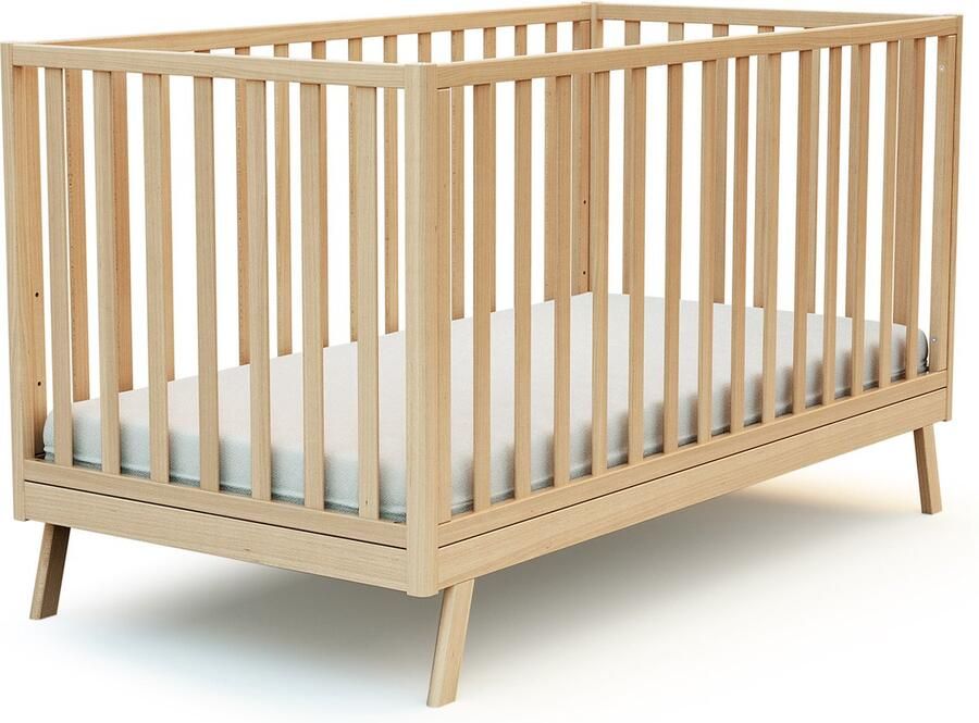 AT4 Omvormbaar kinderbed CONFORT in hout Beuken Gelakt 70 x 140 cm