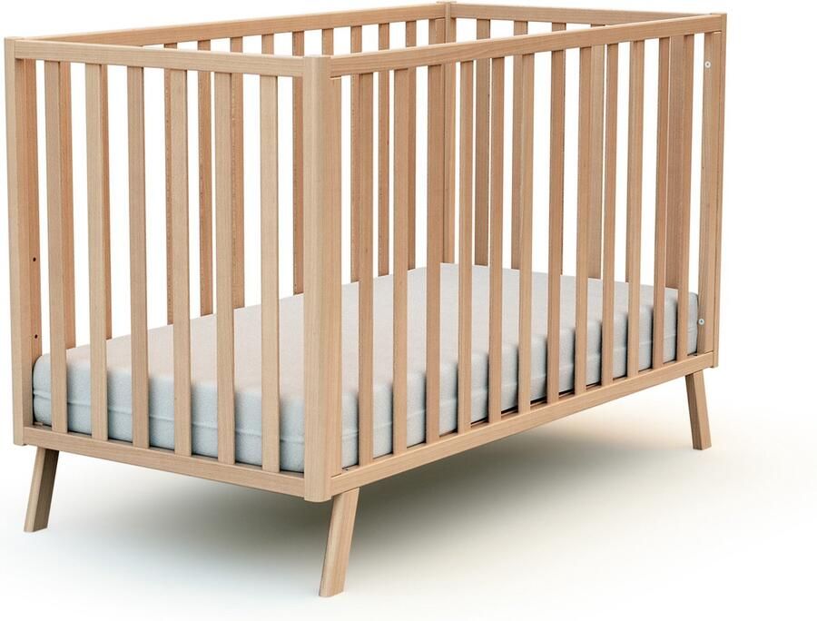 AT4 Omvormbaar kinderbed CONFORT in hout Beuken Gelakt 60 x 120 cm